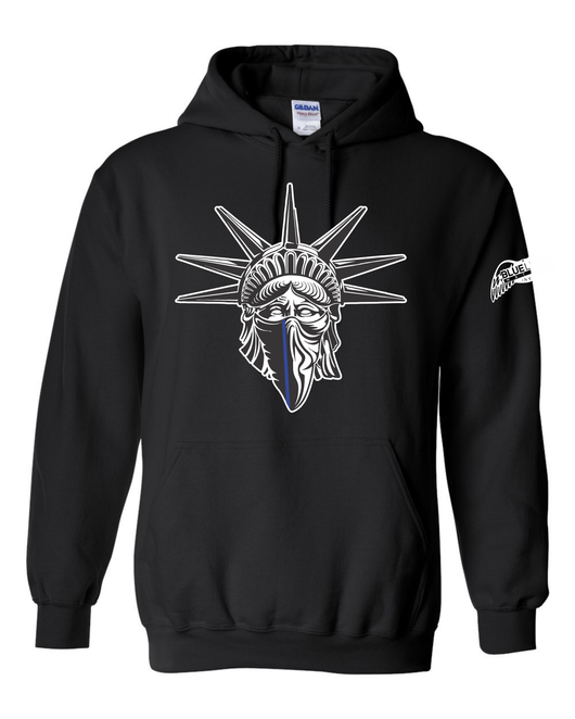 Lady Liberty Blue Line Hoodie - Blue Lives Matter NYC