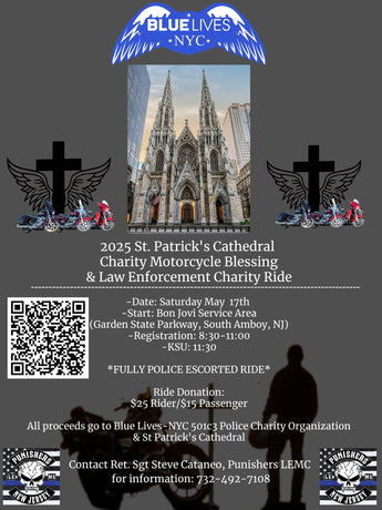 BLUE LIVES St.Patrick's Cathedral MC Blessing Ride