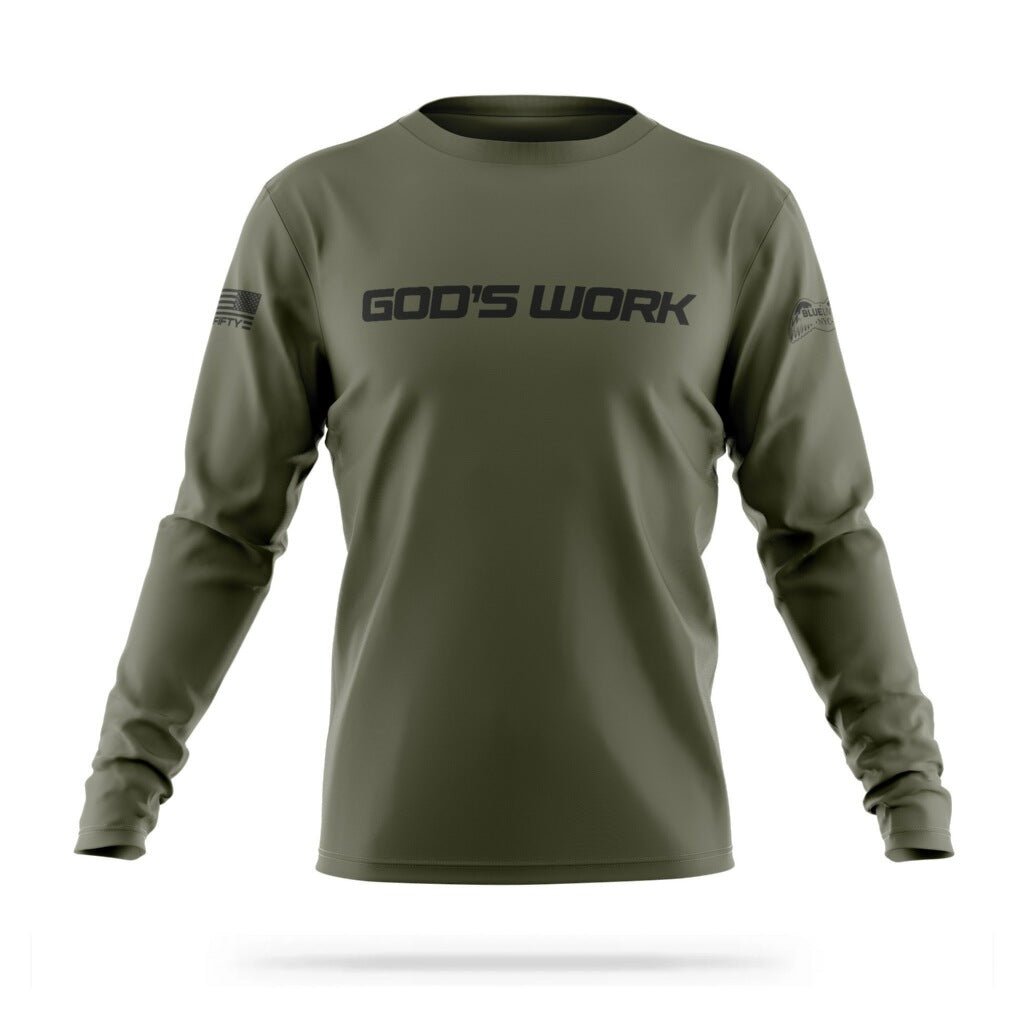 GOD'S WORK Utility Sport Long Sleeve (No Hoodie) - Blue Lives Matter NYC