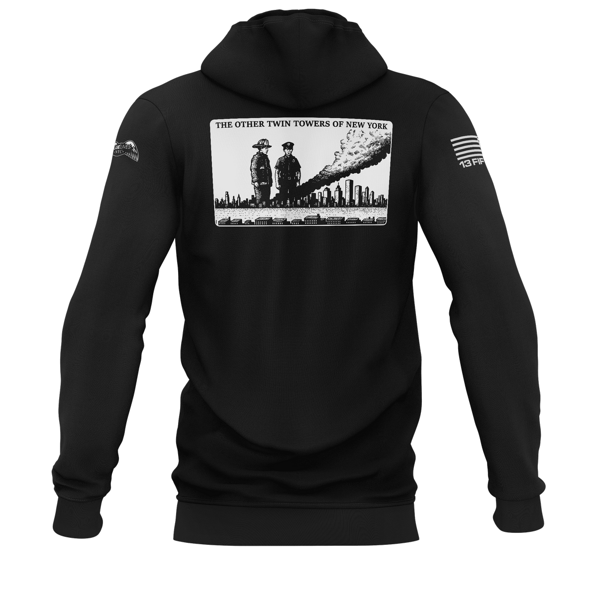 NEVER FORGET - The Other Twin Towers of New York Hoodie - Blue Lives Matter NYC