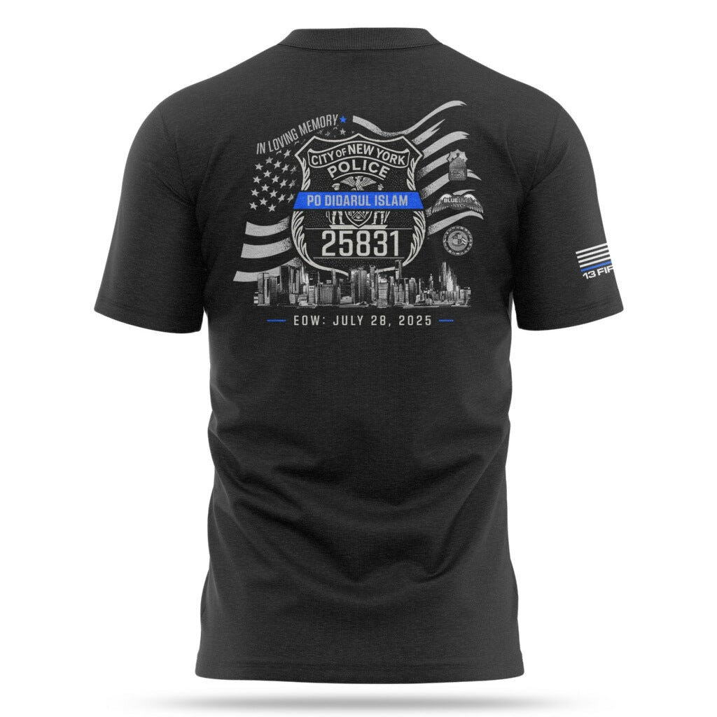Police Officer Islam Memorial Tee - Blue Lives Matter NYC