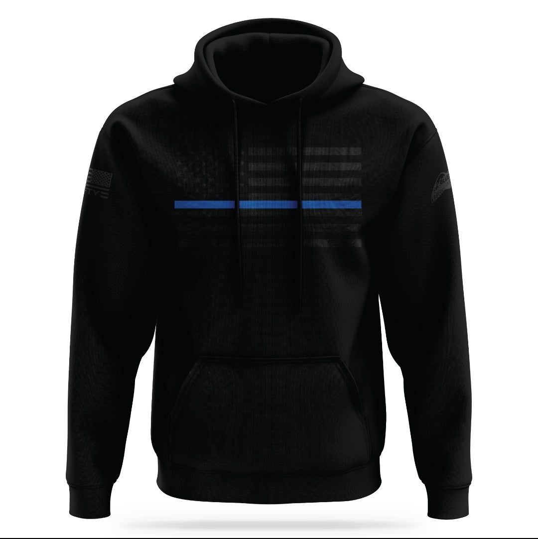 【EZKATON】23FW★ Brain Line Brushed Hoodie BLUE LINE Hoodie – Blue Lives Matter NYC