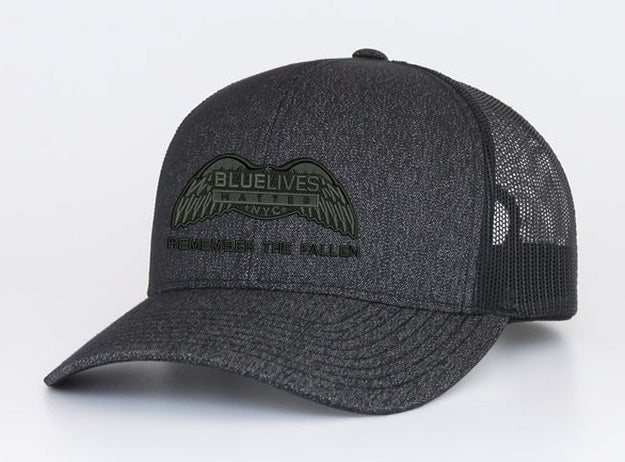 Black on Black Logo Hat - Blue Lives Matter NYC