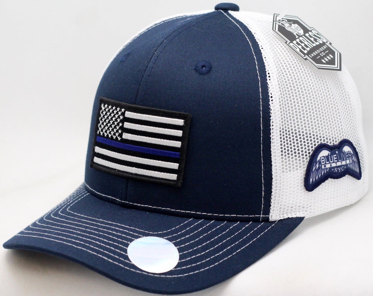 BLUE LIVES MATTER - NYC Trucker Style Hats - Blue Lives Matter NYC