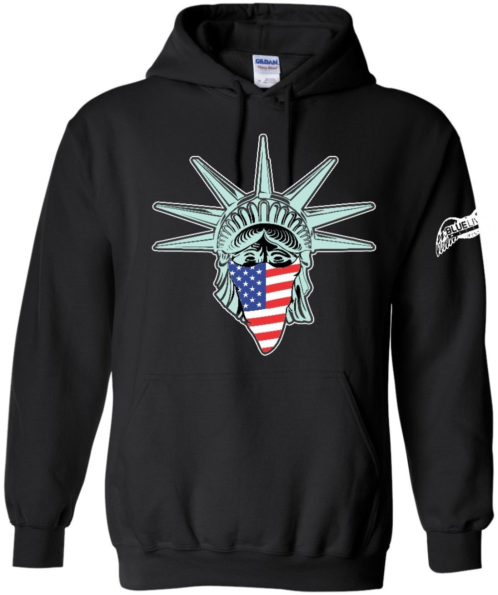 Lady Liberty American Green Hoodie - Blue Lives Matter NYC